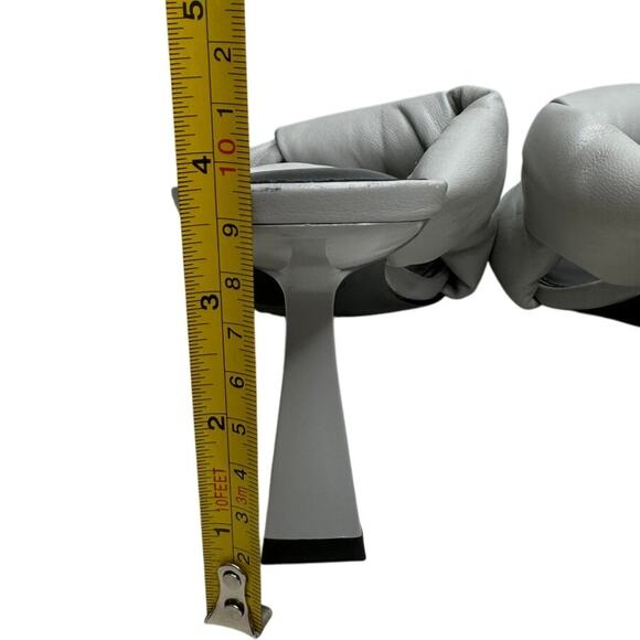 NEW Marc Fisher Dellian Gray Mule Knot Square Toe Slip On Leather Heel, Size 7.5 - Picture 9 of 9